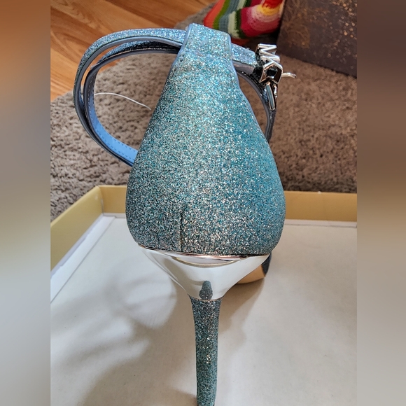 Micheal Kors Women's Astrid Colorblock Glitter Ankle-Strap Sandals - Blue - Picture 6 of 17